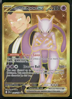 Team Rocket's Mewtwo EX 240/182 - Pokemon TCG Destined Rivals 2025 NM - Image 1