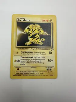 Pokemon Electabuzz 24/130 WotC Base Set 2 Regular Rare LP - Image 1