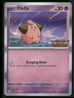 Cleffa SVP 037 STAFF - Pokemon TCG Pre Release Promo Obsidian Flames NM - Image 1