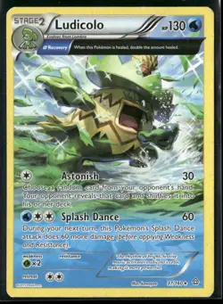 Pokemon TCG Ludicolo 37/160 Rare Primal Clash 2015 - Image 1
