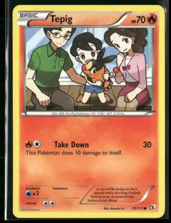 Pokemon TCG Tepig 25/113 Legendary Treasures 2013 - Image 1