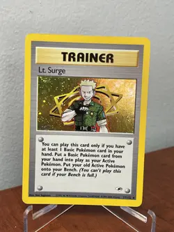 Lt Surge 17/132 Gym Heroes Holo WotC 2000 VTG Pokemon TCG Card - Image 1