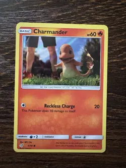 Pokemon TCG Charmander Detective Pikachu Holo Card 4/18 Common - Image 1