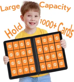 1000+ Pockets Trading Card Binder, Premium 16 Pocket Card Binder, Ringless Side - Image 2