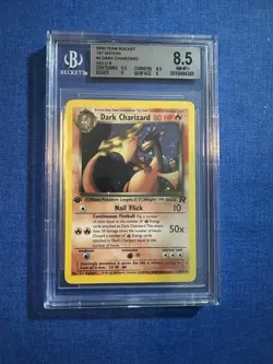 Pokemon TCG Dark Charizard 1st Edition Holo Rare Card 4/82 BGS 8.5 - Image 1