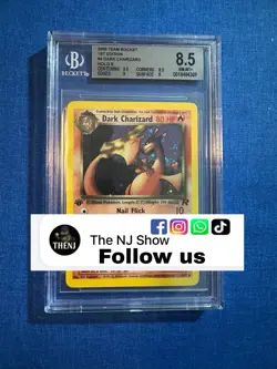 Pokemon TCG Dark Charizard 1st Edition Holo Rare Card 4/82 BGS 8.5 - Image 2
