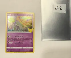 Pokemon TCG Celebrations 25th Anniversary Xerneas Holo Rare Card 12/25 NM - M - Image 3