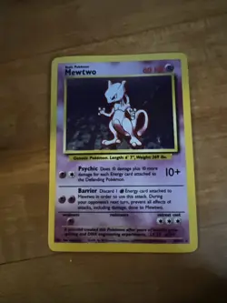 Pokemon TCG Mewtwo Base Set Holo Rare Card 10/102 - Image 1