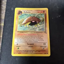 Pokemon TCG Kabuto 50/62 Fossil Unlimited Card WOTC Free Shipping D74 - Image 1