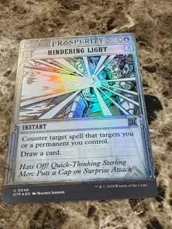 HINDERING LIGHT Magic MTG Outlaws of Thunder Junction Showcase Foil - Image 1
