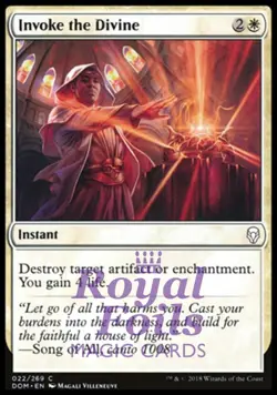 Invoke the Divine 4x FOIL DOM MTG Dominaria Common MINT white - Image 1