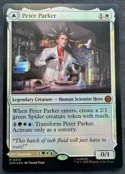 Peter Parker / Amazing Spider-Man Foil M 0010 - Marvel's Spider-Man MTG - Image 1