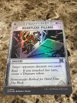 HEARTLESS PILLAGE Magic MTG Outlaws of Thunder Junction Showcase Foil - Image 1