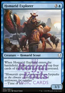Homarid Explorer 4x FOIL DOM MTG Dominaria Common MINT blue - Image 1