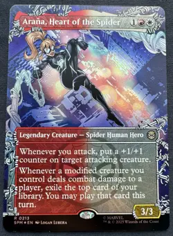 Arana, Heart of the Spider - Foil - Borderless R 0213 MTG Marvel's Spider-Man - Image 1