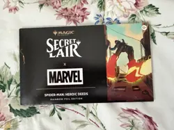MTG Secret Lair x Marvel's Spider-Man: Heroic Deeds Rainbow Foil Edition In-Hand - Image 1