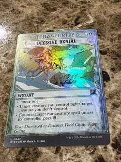 DECISIVE DENIAL Magic MTG Outlaws of Thunder Junction Showcase Foil - Image 1