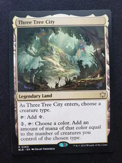 Three Tree City - Bloomburrow BLB - Near Mint NM - Magic MTG - Legendary Land - Image 1