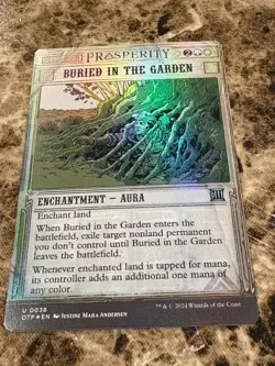 BURIED IN THE GARDEN Magic MTG Outlaws of Thunder Junction Showcase Foil - Image 1