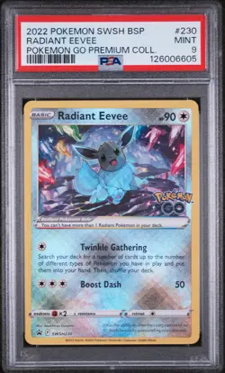 2022 POKEMON SWSH BLACK STAR PROMO #230 RADIANT EEVEE PSA 9 - Image 1