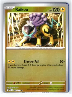 Raikou 048/132 Pokemon Mega Evolution MEG EN Holo and Reverse Holo Rare - Image 2