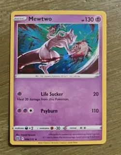Pokemon TCG 056/172 Mewtwo Cosmos Holo Rare Promo SWSH Brilliant Stars RARE - Image 1