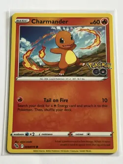 Charmander 8 / 78 Pokemon GO 2022 Near Mint Non Holo - Image 2