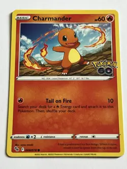 Charmander 8 / 78 Pokemon GO 2022 Near Mint Non Holo - Image 4