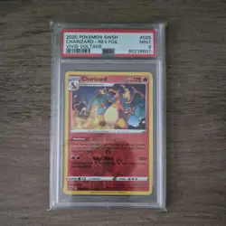 Graded PSA 9 2020 Pokemon SWSH Charizard-Rec.Foil Vivid Voltage #025 - Image 1