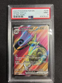 Pokemon TCG Aegislash EX Paradox Rift 230/182 English Full Art Graded PSA 9 - Image 1