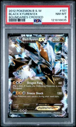 2012 POKEMON B&W BOUNDARIES CROSSED #101 BLACK KYUREM EX PSA 8 - Image 1