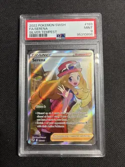 2022 POKEMON SWORD & SHIELD SILVER TEMPEST #193/195 FULL ART/SERENA PSA 9 - Image 1