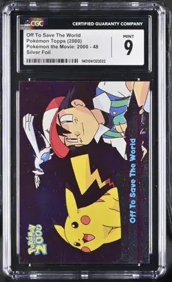 2 SILVER & NON FOIL OFF TO SAVE THE WORLD 48 TOPPS MOVIE POKEMON 2000 - Image 2
