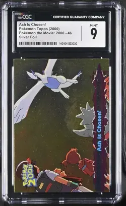2 SILVER & NON FOIL ASH IS CHOSEN! 46 LUGIA TOPPS MOVIE POKEMON 2000 - Image 2