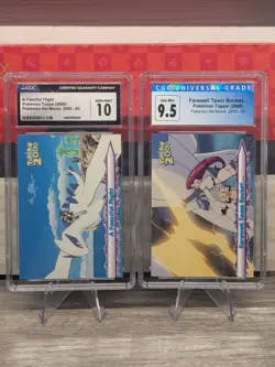 2 GEM MINT NON FOIL FANCIFUL FLIGHT 65 TEAM ROCKET 55 TOPPS MOVIE POKEMON 2000 - Image 1