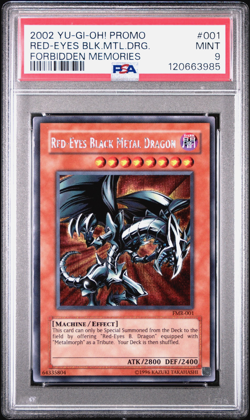 2002 YUGIOH! RED-EYES BLACK METAL DRAGON FMR-001 SECRET RARE PROMO - PSA 9 💎 - Image 1
