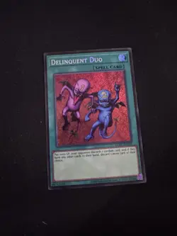 Delinquent Duo LCKC-EN101 Secret Rare Yugioh Legendary Collection Kaiba Mint - Image 3