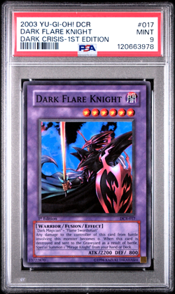 2003 YUGIOH DARK FLARE KNIGHT DCR-017 1ST ED. SUPER RARE HOLO - PSA 9 MINT 💎 - Image 1