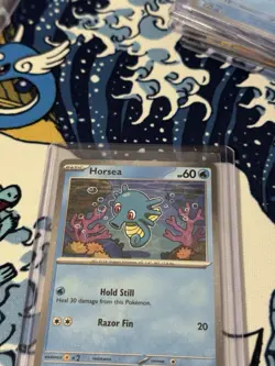 Horsea 10/64 Shrouded Fable Cosmos Holo Pokemon TCG Card NM Condition 2024 - Image 2