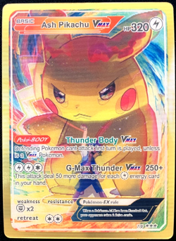 Ash Pikachu Vmax 3D HP 320 Basic ACG Lenticular Pokemon Card - Image 1