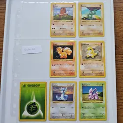WOTC Pokemon Vintage Base Set Shadowless 7 Card Lot - Image 1