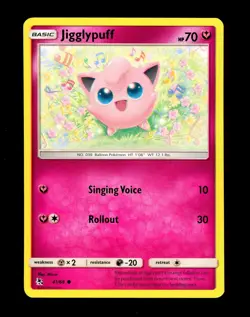 2019 Pokemon JIGGLYPUFF Hidden Fates ALIGNMENT ERROR Shift MISPRINT Card 41/68 - Image 1