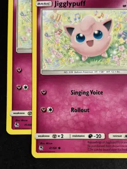 2019 Pokemon JIGGLYPUFF Hidden Fates ALIGNMENT ERROR Shift MISPRINT Card 41/68 - Image 3