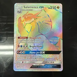 Salamence GX Dragon Majesty 73/70 Pokemon Holo TCG Card Rainbow Secret Rare NM - Image 1