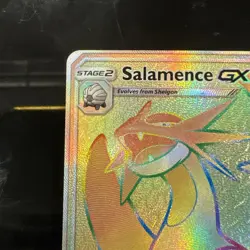 Salamence GX Dragon Majesty 73/70 Pokemon Holo TCG Card Rainbow Secret Rare NM - Image 3