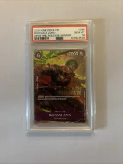 ONE PIECE Card Game Roronoa Zoro P-045 PRE-RELEASE WINNER ENGLISH Brand New - Image 1