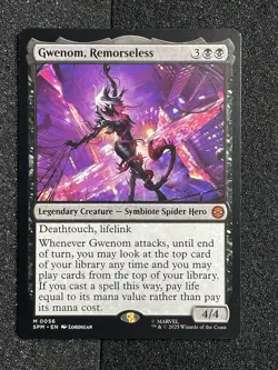 Magic The Gathering Marvel Spider-Man Gwenom, The Remorseless Mythic Card M0056 - Image 1