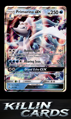 Primarina GX 42/149 Pokemon Ultra Rare SM Base Set Card LP - Image 1