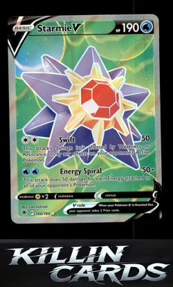 Starmie V (Full Art) 166/189 Pokemon Ultra Rare SWSH10: Astral Radiance Card NM - Image 1