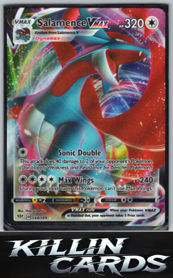 Salamence VMAX 144/189 Ultra Rare SWSH03: Darkness Ablaze Pokemon Card NM - Image 1